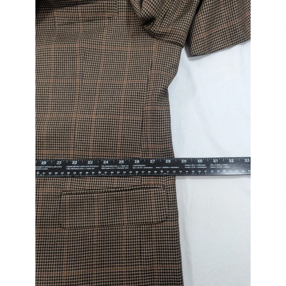 Jos A Bank Signature Suit Jacket Brown Glenn Check 56P R 60